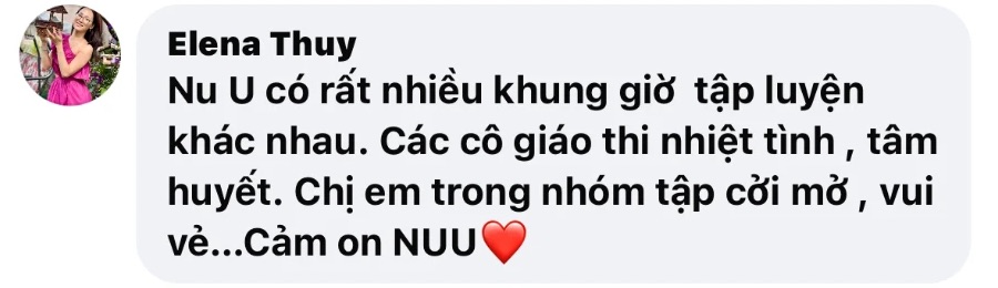 Chia sẻ của chị Elena Thuy