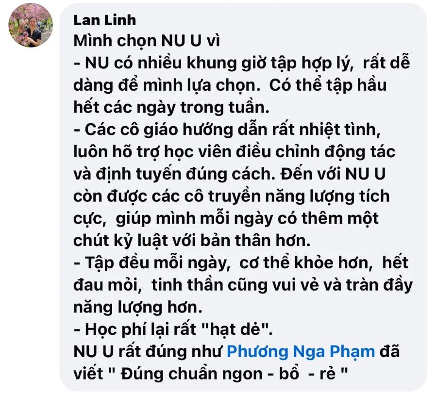 Chia sẻ của chị Lan Linh