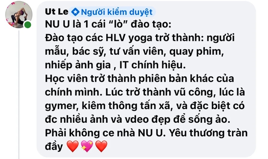 Chia sẻ của chị Ut Le